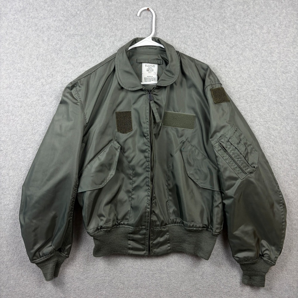 Vintage CWU-36/P Flight Jacket Mens Large Sage Nomex USAF Military 1985 Avirex